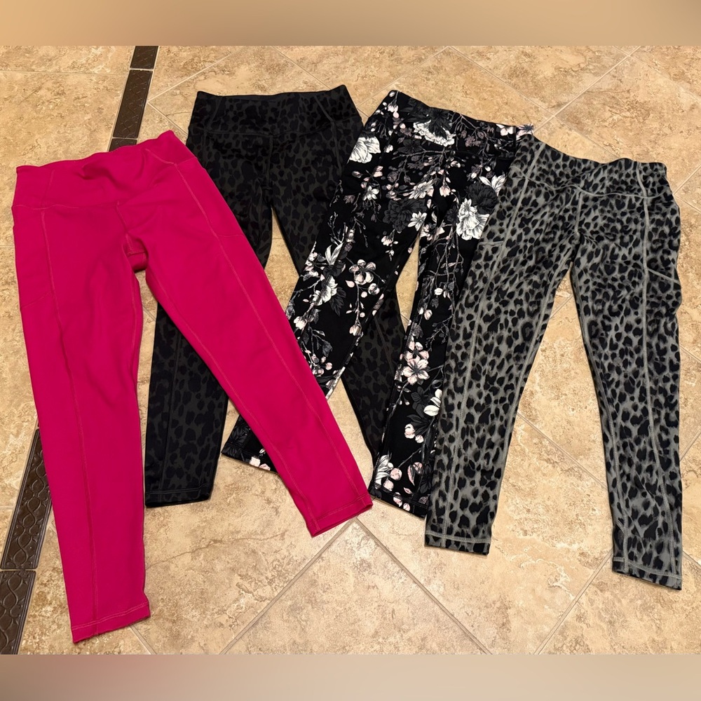 4 pair - Victoria Secret Athletic Athleisure leggings size 8 workout